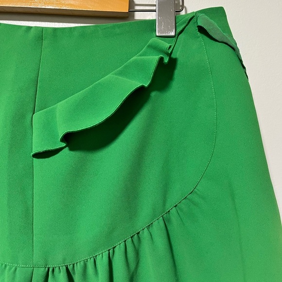 Sandra Angelozzi Women’s Green Ruffle Detail Wrap Skirt Size 38 - Picture 8 of 9